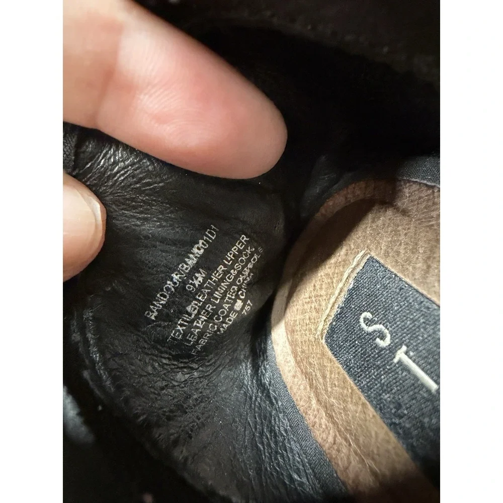 STEVEN New York Women's 9.5 Knit Ballet Flats Round Toe Black Shoes Slip On